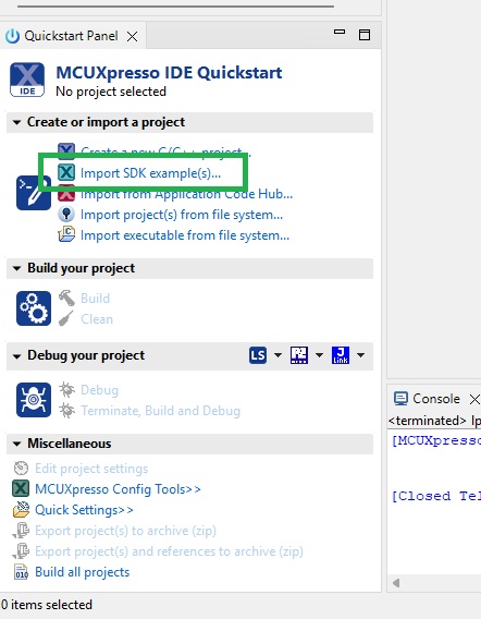 Veda917 - NXP - 006 - Create application Import SDK example.jpg